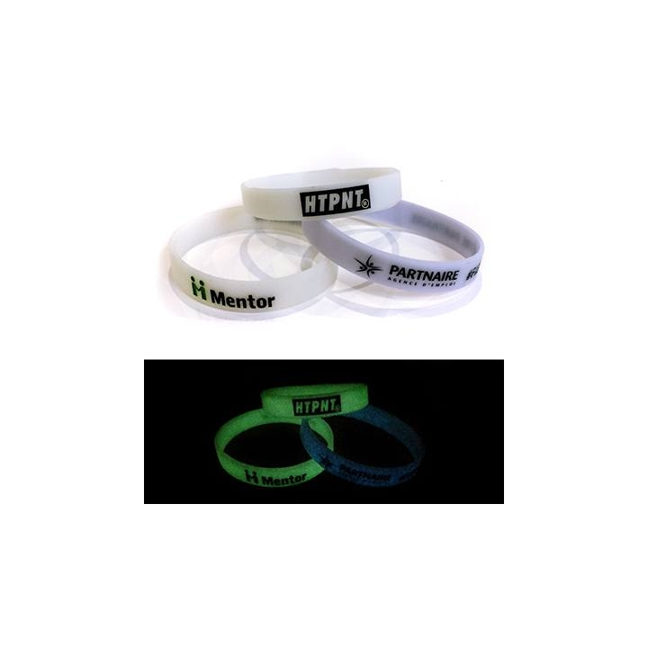 phosphorescent silicone bracelet